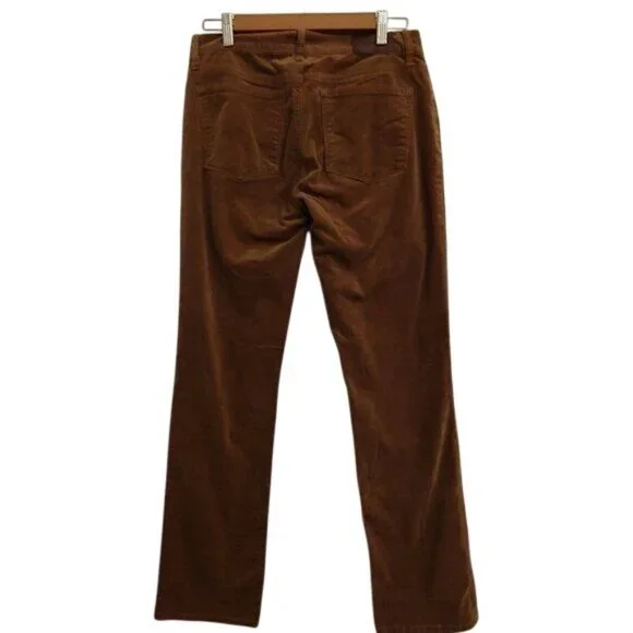 Lauren Ralph Lauren Brown Corduroy Straight Leg Heritage Old Money Pants 8 - Picture 3 of 11